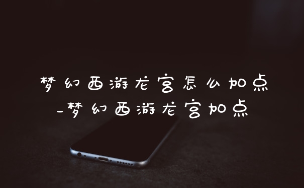 梦幻西游龙宫怎么加点_梦幻西游龙宫加点