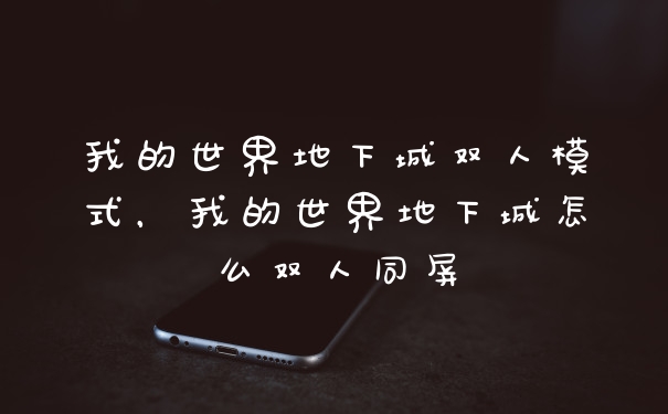我的世界地下城双人模式，我的世界地下城怎么双人同屏