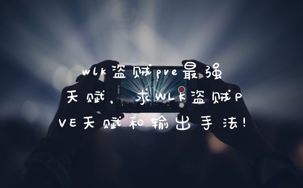wlk盗贼pve最强天赋，求WLK盗贼PVE天赋和输出手法!