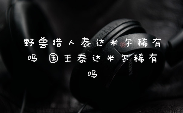 野兽猎人泰达米尔稀有吗 国王泰达米尔稀有吗