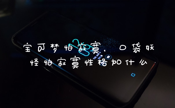 宝可梦怕寂寞,口袋妖怪怕寂寞性格加什么