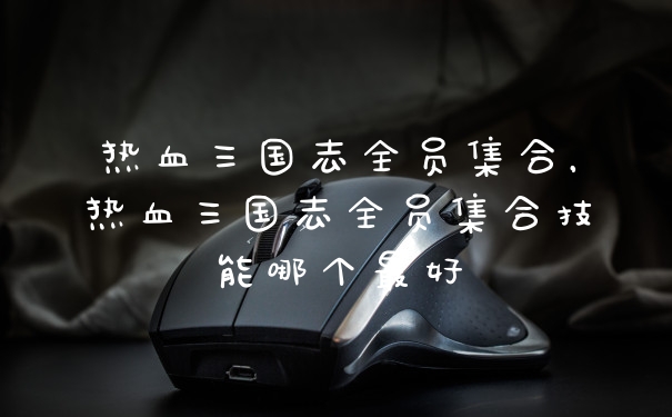 热血三国志全员集合，热血三国志全员集合技能哪个最好