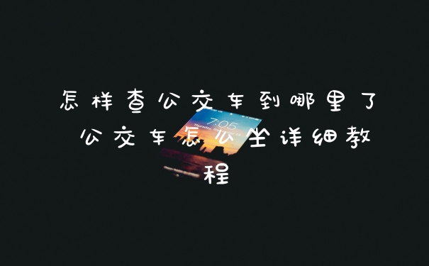 怎样查公交车到哪里了 公交车怎么坐详细教程