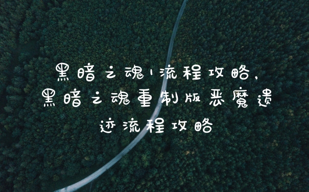 黑暗之魂1流程攻略,黑暗之魂重制版恶魔遗迹流程攻略