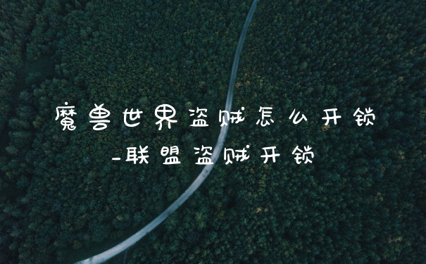 魔兽世界盗贼怎么开锁_联盟盗贼开锁