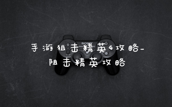 手游狙击精英4攻略_阻击精英攻略