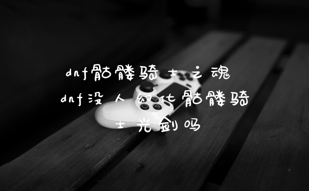 dnf骷髅骑士之魂 dnf没人幻化骷髅骑士光剑吗