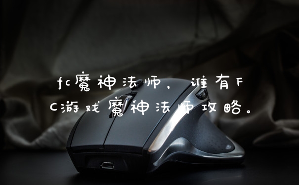 fc魔神法师，谁有FC游戏魔神法师攻略。