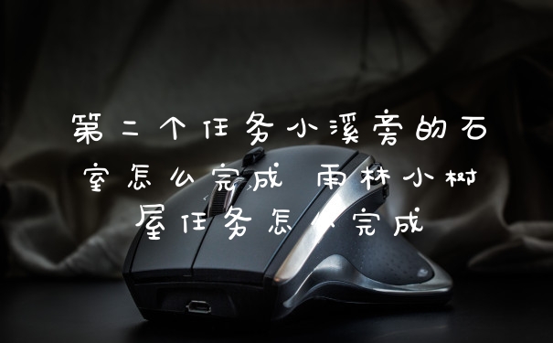 第二个任务小溪旁的石室怎么完成 雨林小树屋任务怎么完成