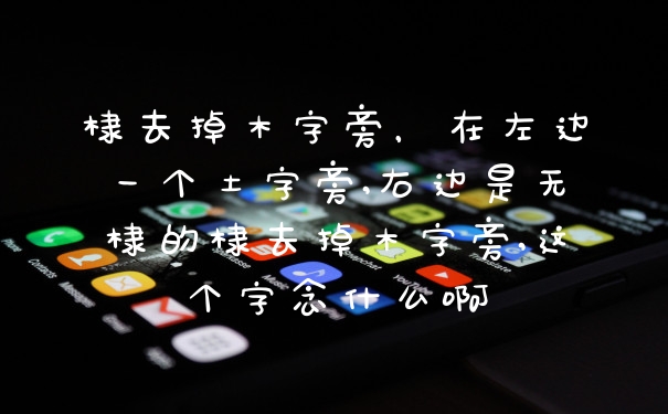 棣去掉木字旁，在左边一个土字旁,右边是无棣的棣去掉木字旁,这个字念什么啊