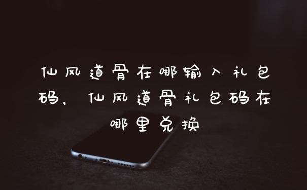 仙风道骨在哪输入礼包码,仙风道骨礼包码在哪里兑换