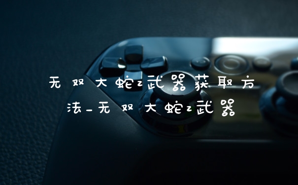无双大蛇z武器获取方法_无双大蛇z武器