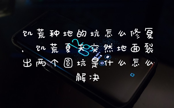 饥荒种地的坑怎么修复，饥荒夏天突然地面裂出两个圆坑是什么怎么解决