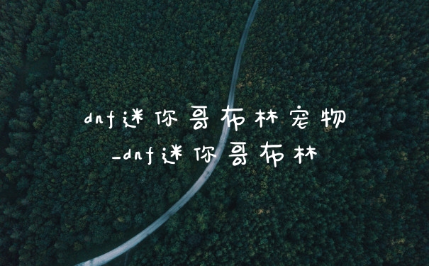 dnf迷你哥布林宠物_dnf迷你哥布林