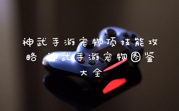 神武手游宠物顶技能攻略 神武手游宠物图鉴大全