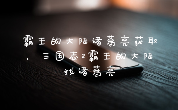 霸王的大陆诸葛亮获取，三国志2霸王的大陆找诸葛亮