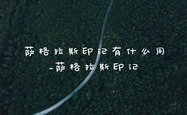 萨格拉斯印记有什么用_萨格拉斯印记