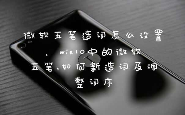微软五笔造词怎么设置，win10中的微软五笔,如何新造词及调整词序