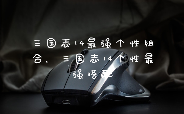 三国志14最强个性组合，三国志14个性最强搭配