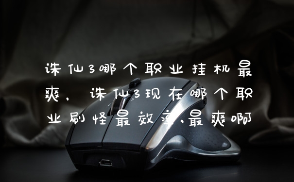 诛仙3哪个职业挂机最爽，诛仙3现在哪个职业刷怪最效率,最爽啊