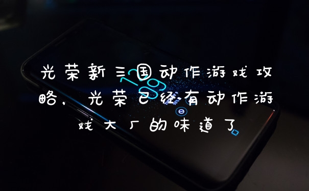 光荣新三国动作游戏攻略，光荣已经有动作游戏大厂的味道了