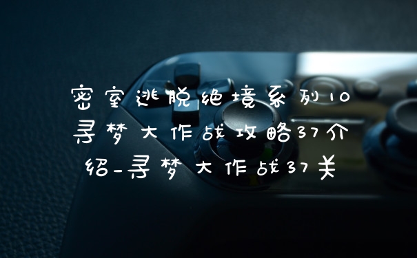 密室逃脱绝境系列10寻梦大作战攻略37介绍_寻梦大作战37关
