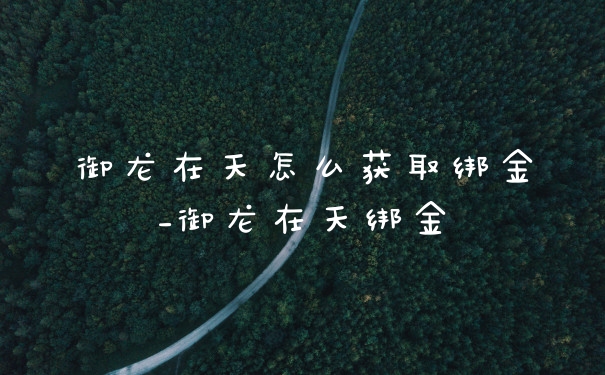 御龙在天怎么获取绑金_御龙在天绑金