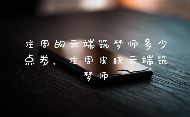 庄周的云端筑梦师多少点券，庄周皮肤云端筑梦师