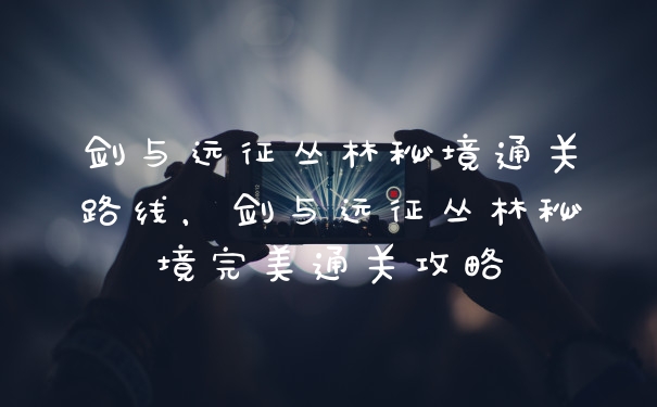 剑与远征丛林秘境通关路线，剑与远征丛林秘境完美通关攻略