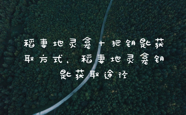 稻妻地灵龛十把钥匙获取方式，稻妻地灵龛钥匙获取途径