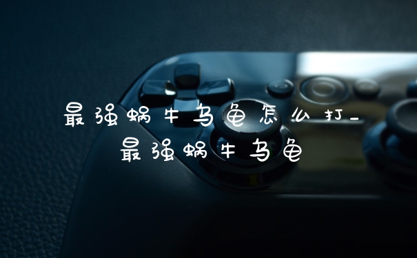 最强蜗牛乌龟怎么打_最强蜗牛乌龟