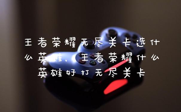 王者荣耀无尽关卡选什么英雄，王者荣耀什么英雄好打无尽关卡