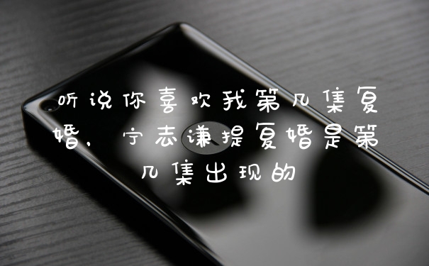 听说你喜欢我第几集复婚，宁志谦提复婚是第几集出现的