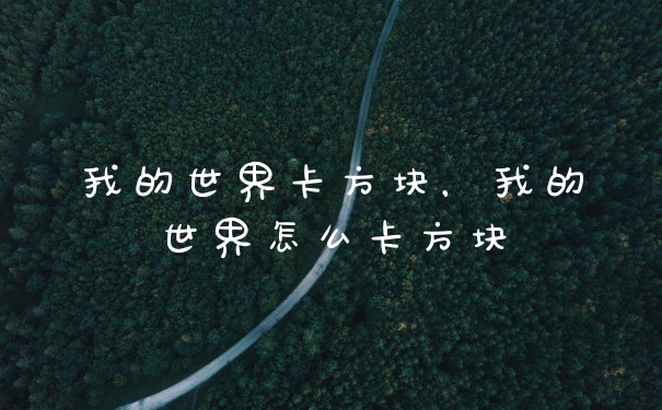 我的世界卡方块，我的世界怎么卡方块