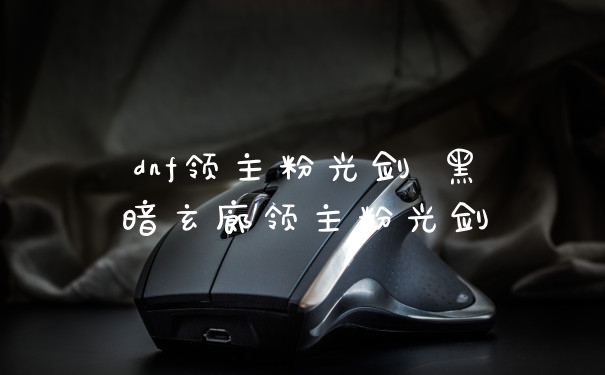 dnf领主粉光剑 黑暗玄廊领主粉光剑
