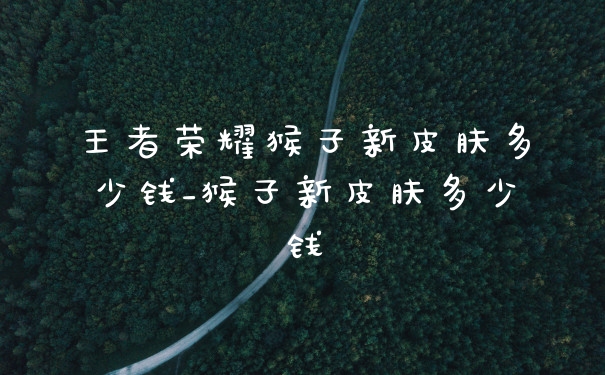 王者荣耀猴子新皮肤多少钱_猴子新皮肤多少钱