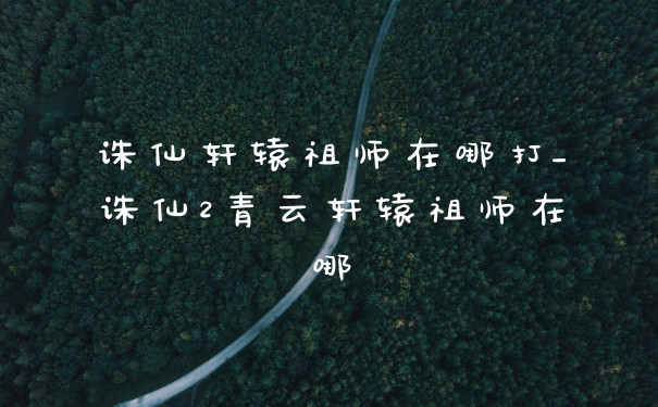 诛仙轩辕祖师在哪打_诛仙2青云轩辕祖师在哪
