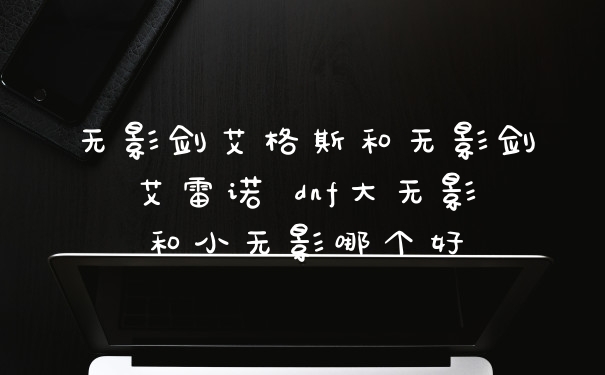无影剑艾格斯和无影剑艾雷诺 dnf大无影和小无影哪个好