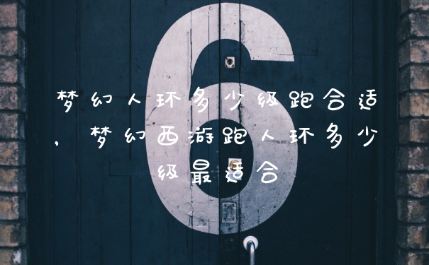 梦幻人环多少级跑合适，梦幻西游跑人环多少级最适合