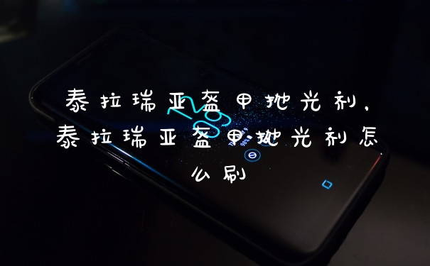 泰拉瑞亚盔甲抛光剂，泰拉瑞亚盔甲抛光剂怎么刷