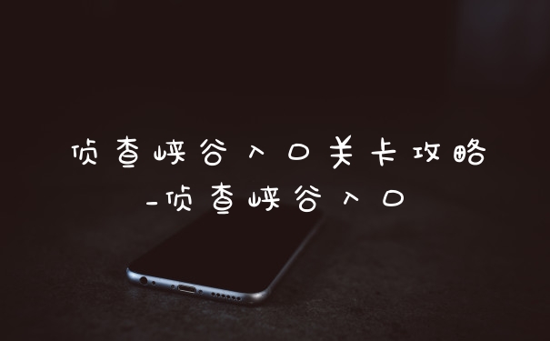 侦查峡谷入口关卡攻略_侦查峡谷入口