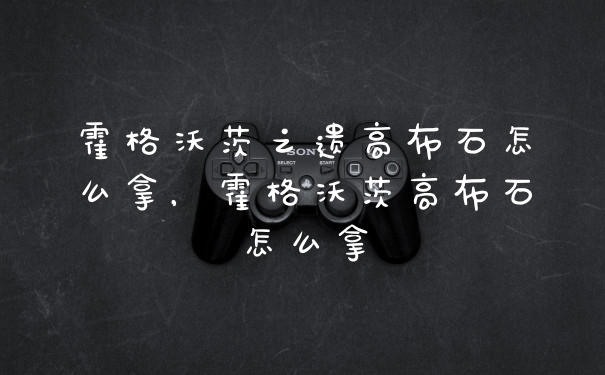 霍格沃茨之遗高布石怎么拿，霍格沃茨高布石怎么拿