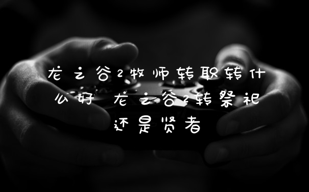 龙之谷2牧师转职转什么好 龙之谷2转祭祀还是贤者