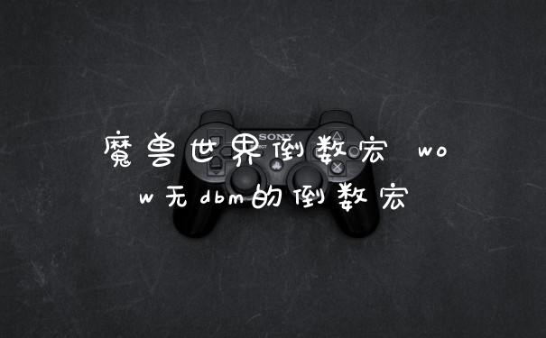 魔兽世界倒数宏 wow无dbm的倒数宏