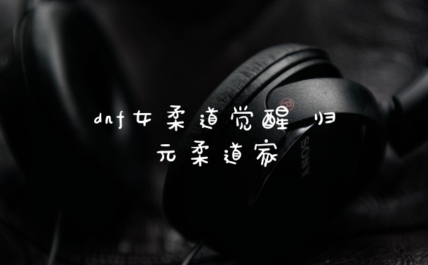 dnf女柔道觉醒 归元柔道家