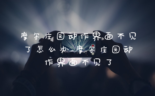 摩尔庄园动作界面不见了怎么办_摩尔庄园动作界面不见了