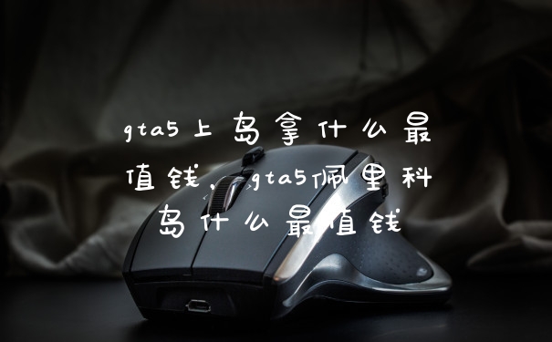 gta5上岛拿什么最值钱，gta5佩里科岛什么最值钱