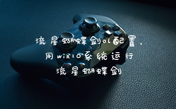 流星蝴蝶剑ol配置，用win10系统运行流星蝴蝶剑