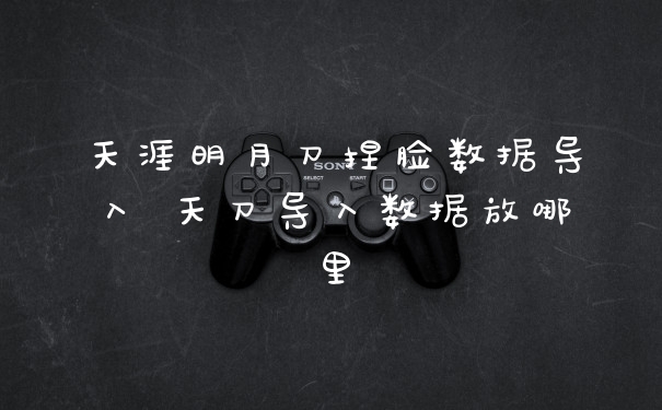 天涯明月刀捏脸数据导入 天刀导入数据放哪里