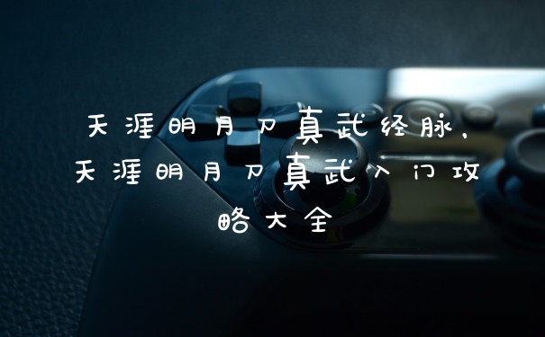 天涯明月刀真武经脉，天涯明月刀真武入门攻略大全